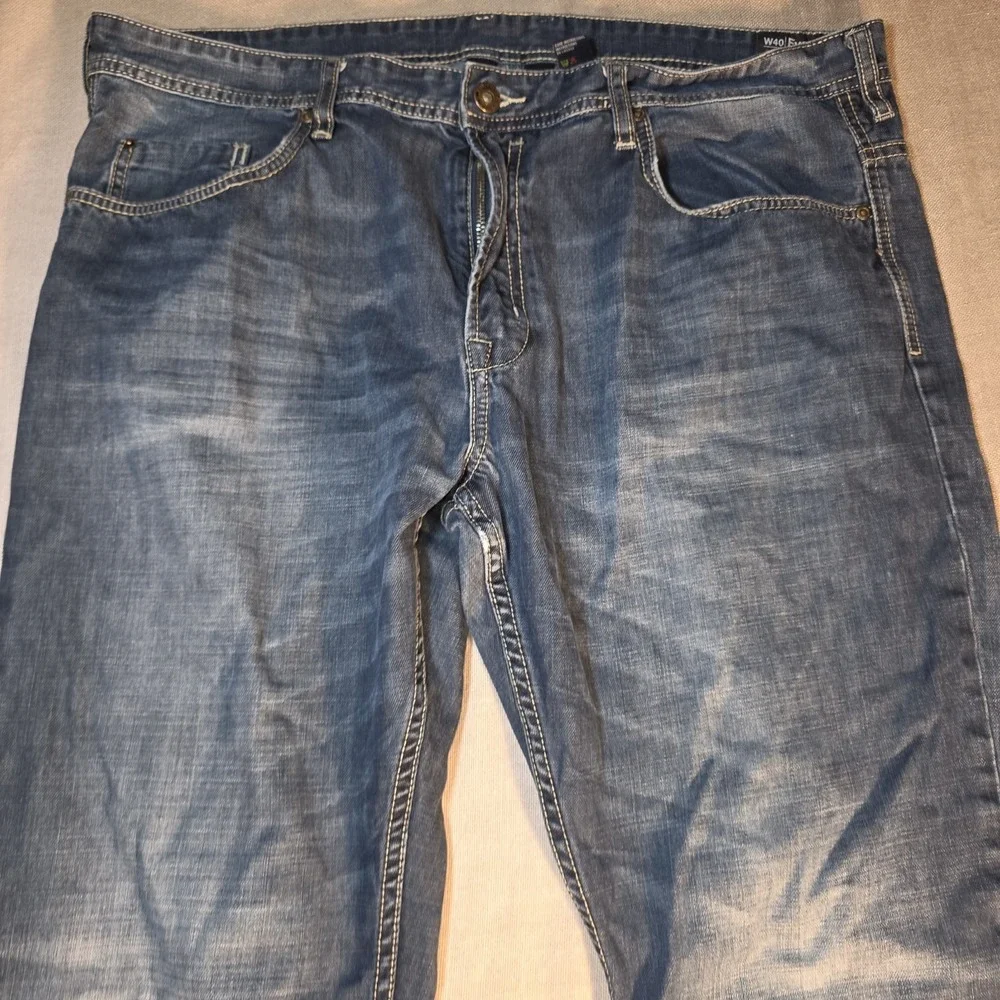 Buffalo David Bitton Evan-X Jeans Men's 40x32 Blue Denim Slim Straight Stretch